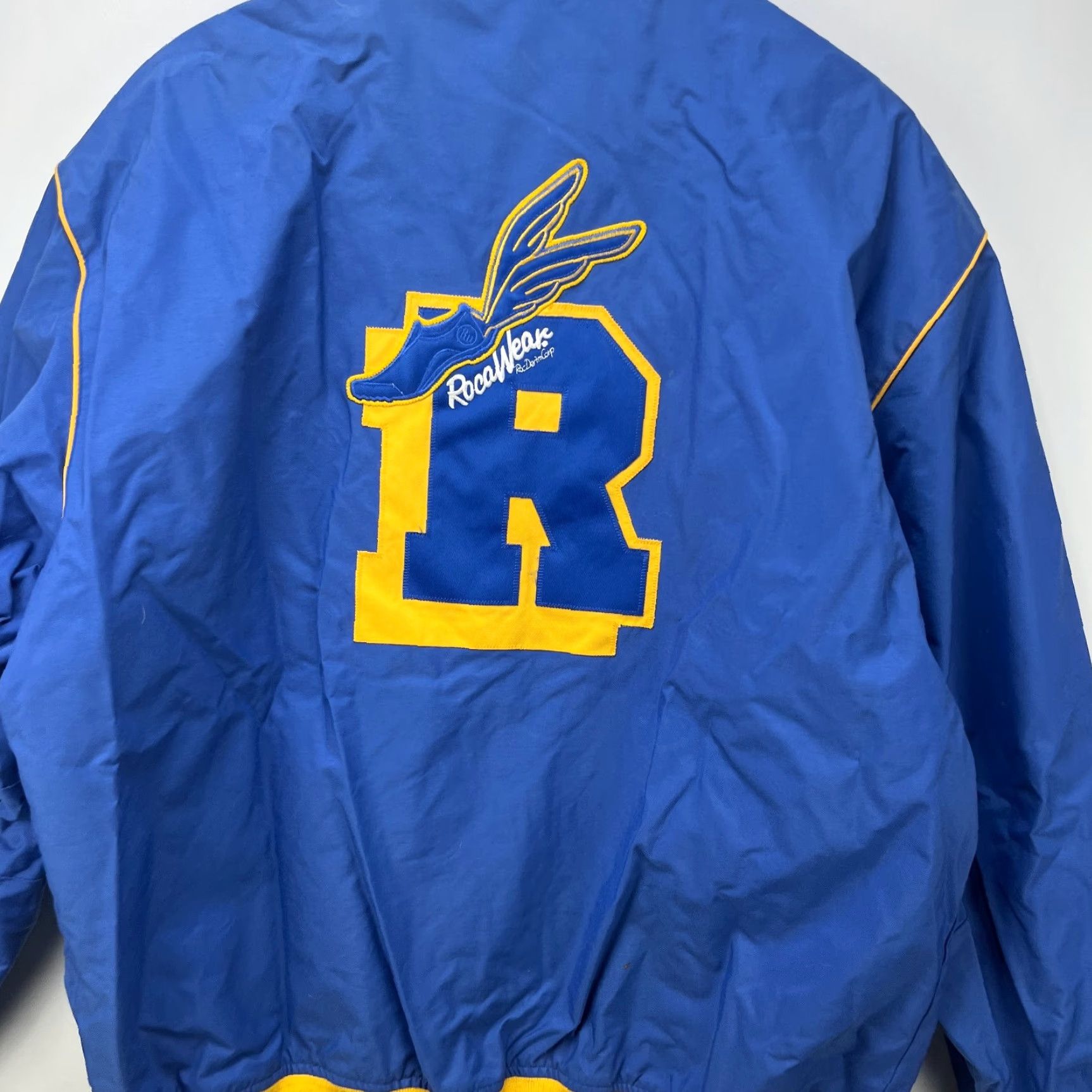 Rocawear VINTAGE Rocawear Varsity Jacket Zip Up L Large 90s Blue Nylon Men Size US L / EU 52-54 / 3 - 5 Thumbnail