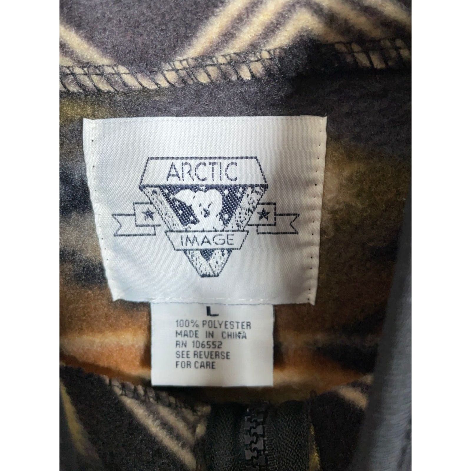 Vintage VINTAGE Franconia Notch State Park 1/2 Zip Fleece Pullover Jacket Black Southwestern Geometric Lightweight Regular Mens Large Size US L / EU 52-54 / 3 - 4 Thumbnail