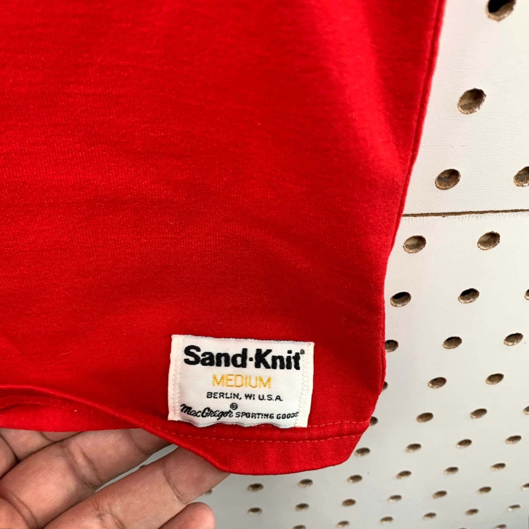 Vintage VINTAGE Sand Knit Baseball Jersey Mens M Red 70s 19 Made USA Size US M / EU 48-50 / 2 - 3 Thumbnail