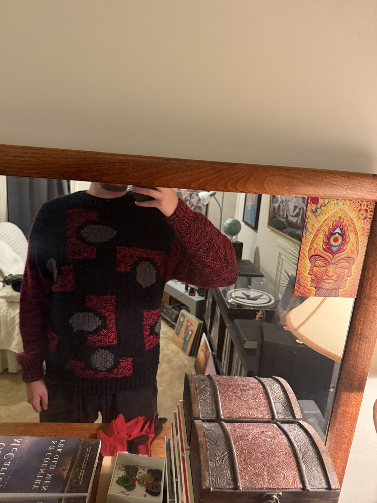 Saturdays NYC Saturdays Vintage Sweater Red and Black Size US L / EU 52-54 / 3 - 4 Thumbnail