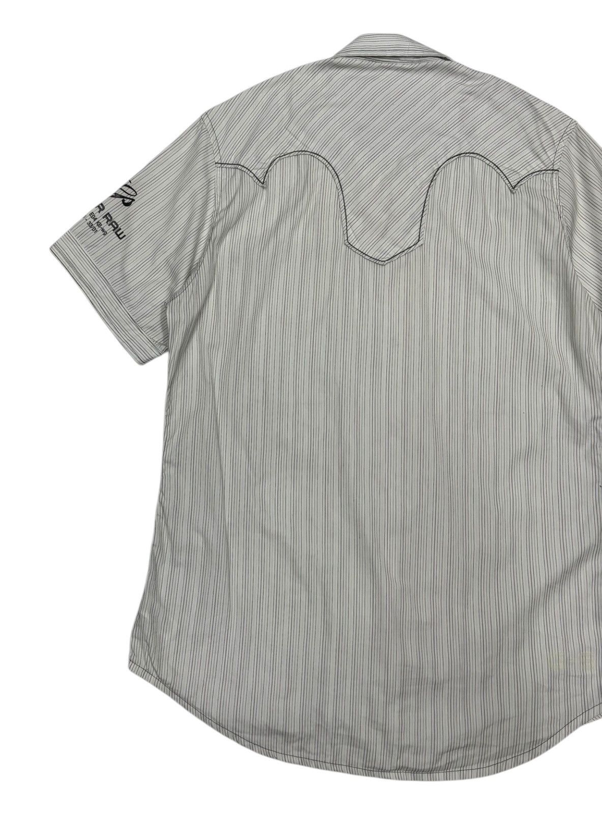 Yohji Yamamoto 🔥DEVIL STRIPE SHIRT S/S BUTTON SNAP YOHJI STYLE BY GSTAR Size US M / EU 48-50 / 2 - 7 Thumbnail