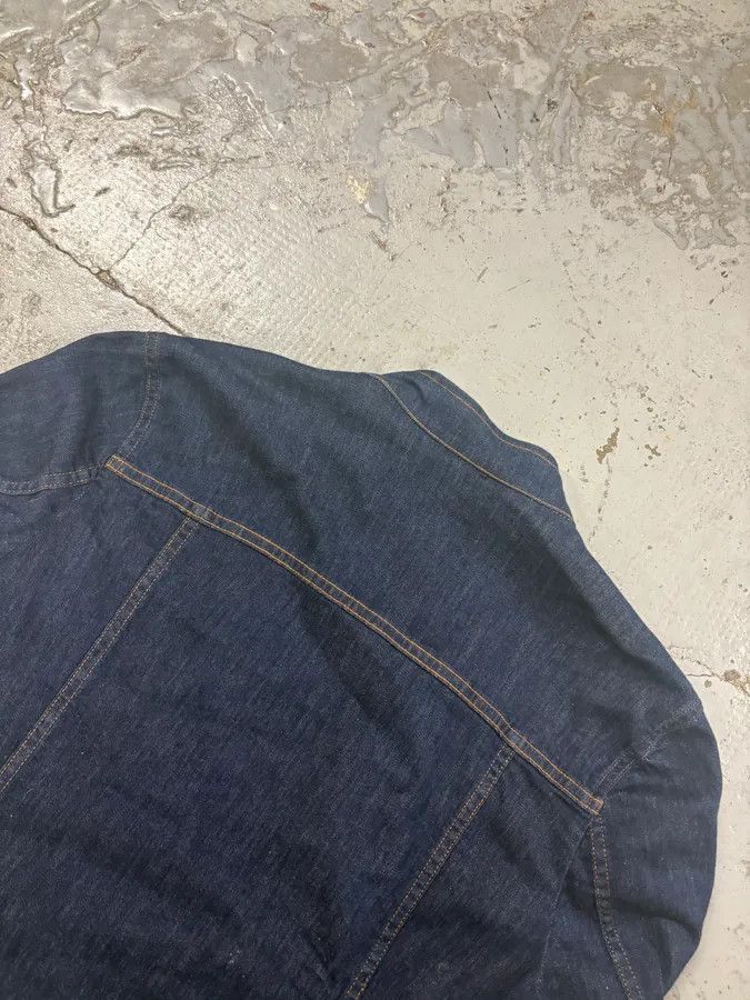 agnes b. Agnès b Navy Asymmetrical Buttoned Denim Jacket Size US M / EU 48-50 / 2 - 6 Thumbnail