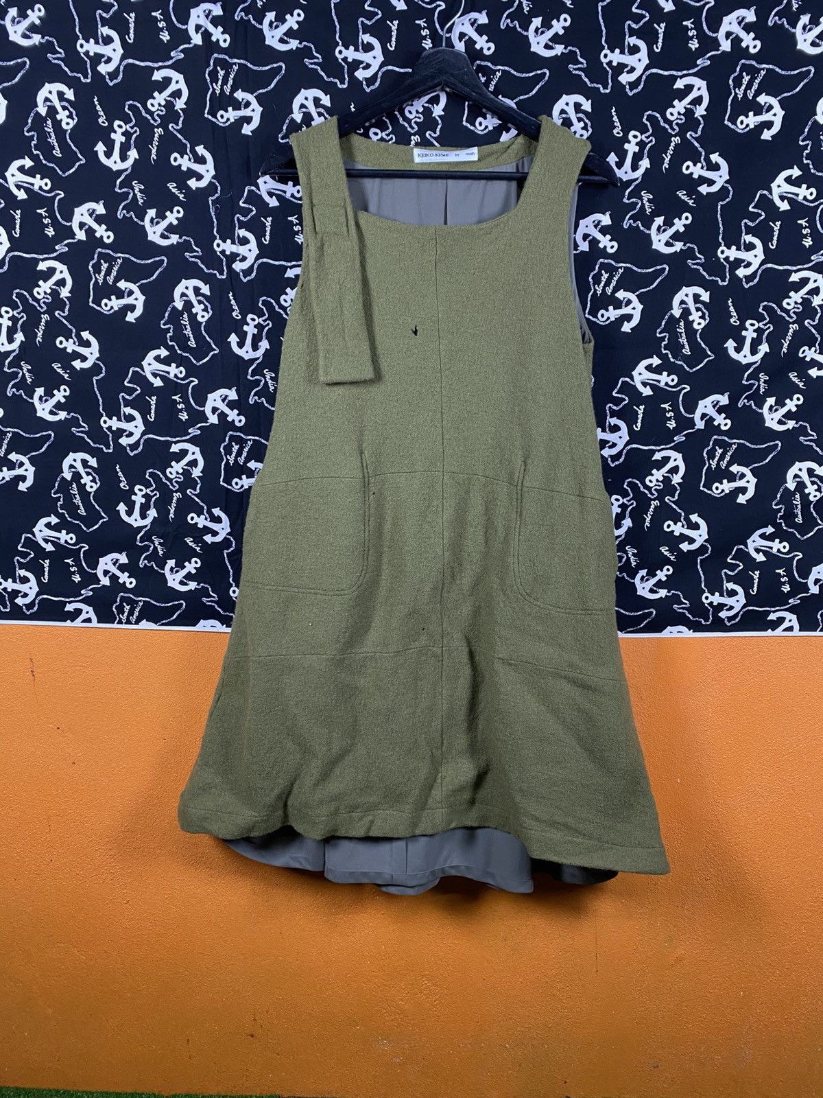 Japanese Brand Keiko Kishi by Nosh Vintage Wool Sleeveless Dress Minimalist Size S / US 4 / IT 40 - 3 Thumbnail