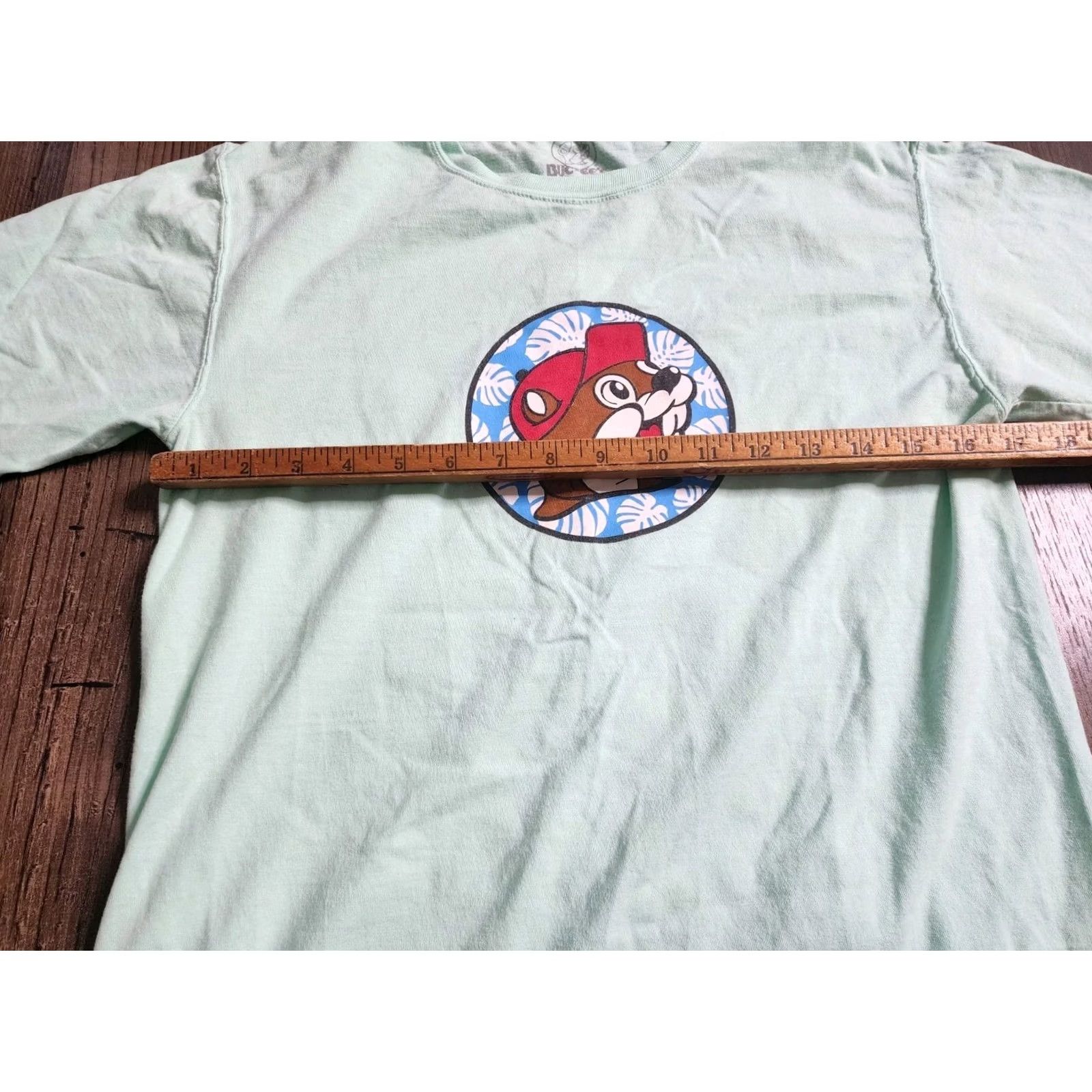 Doublet Buc-Ees Mens T-Shirt Shirt Short Sleeve Crew Neck Green COtton Double Sided Tropical Parrot Bucees Texas Vintage No Size US S / EU 44-46 / 1 - 2 Thumbnail