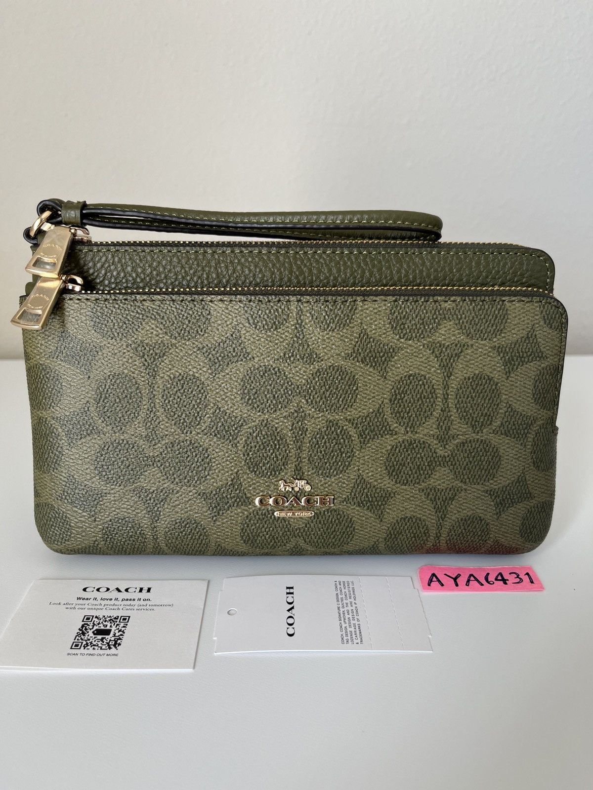 Coach Coach large double zip wristlet Size ONE SIZE - 2 Thumbnail