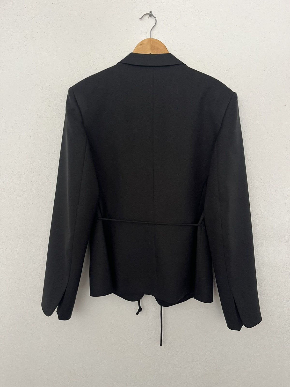 Random Identities Random Identities Black Drawstring Blazer / Suit jacket Size 52S - 2 Thumbnail