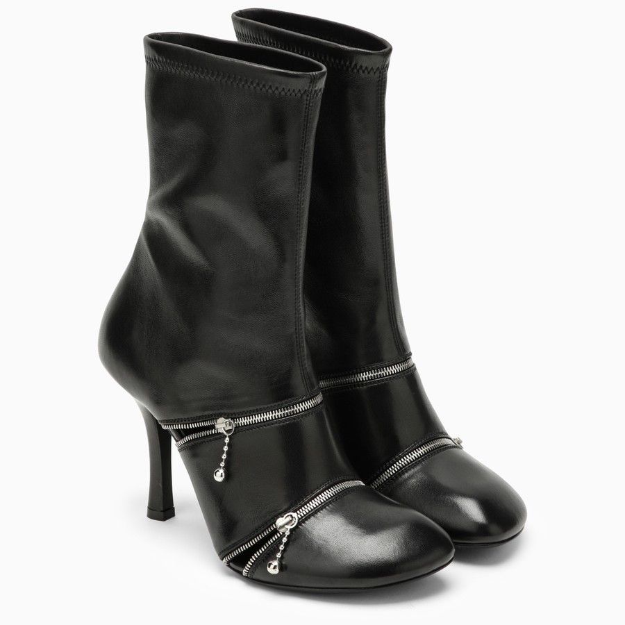 Burberry o1d2blof0824 Leather Zip Boots in Black Size US 8.5 / IT 38.5 - 2 Thumbnail