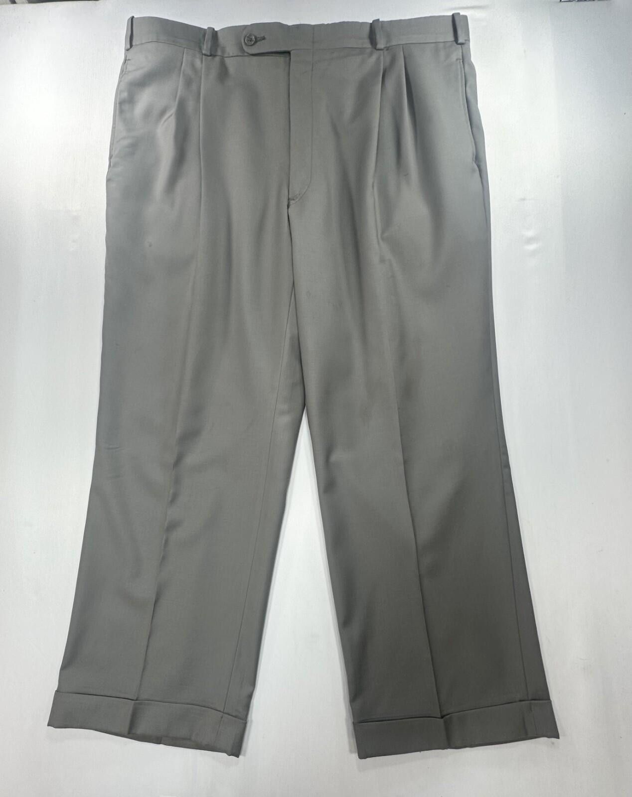 Tom James Tom James Royal Classic Pleated Dress Pants Brown Men 40/28 Size US 40 / EU 56 - 1 Thumbnail