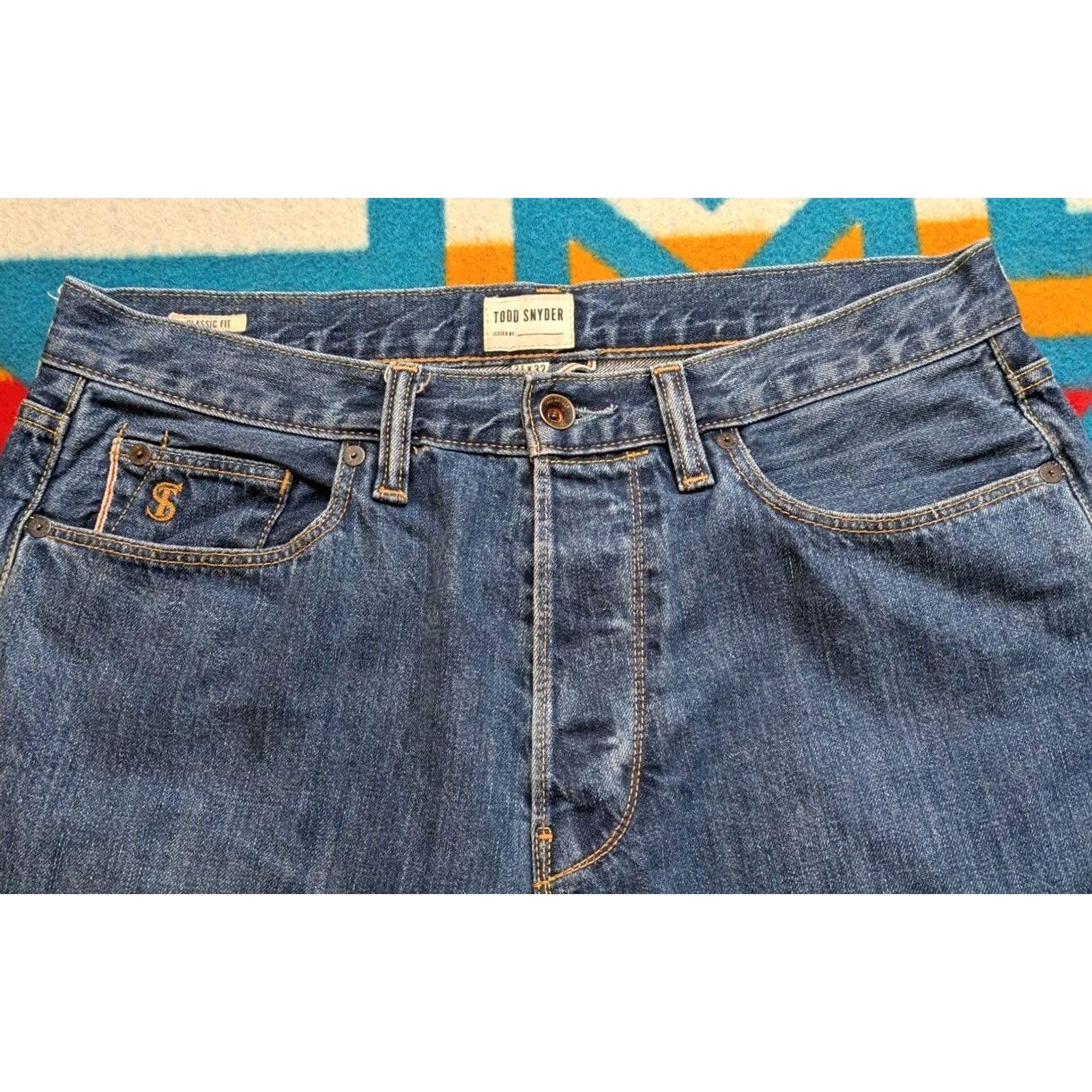 Todd Snyder Todd Snyder Selvedge Denim Jeans 32x30 Classic Fit Button Fly Designer Mens Blue Size US 32 / EU 48 - 4 Thumbnail