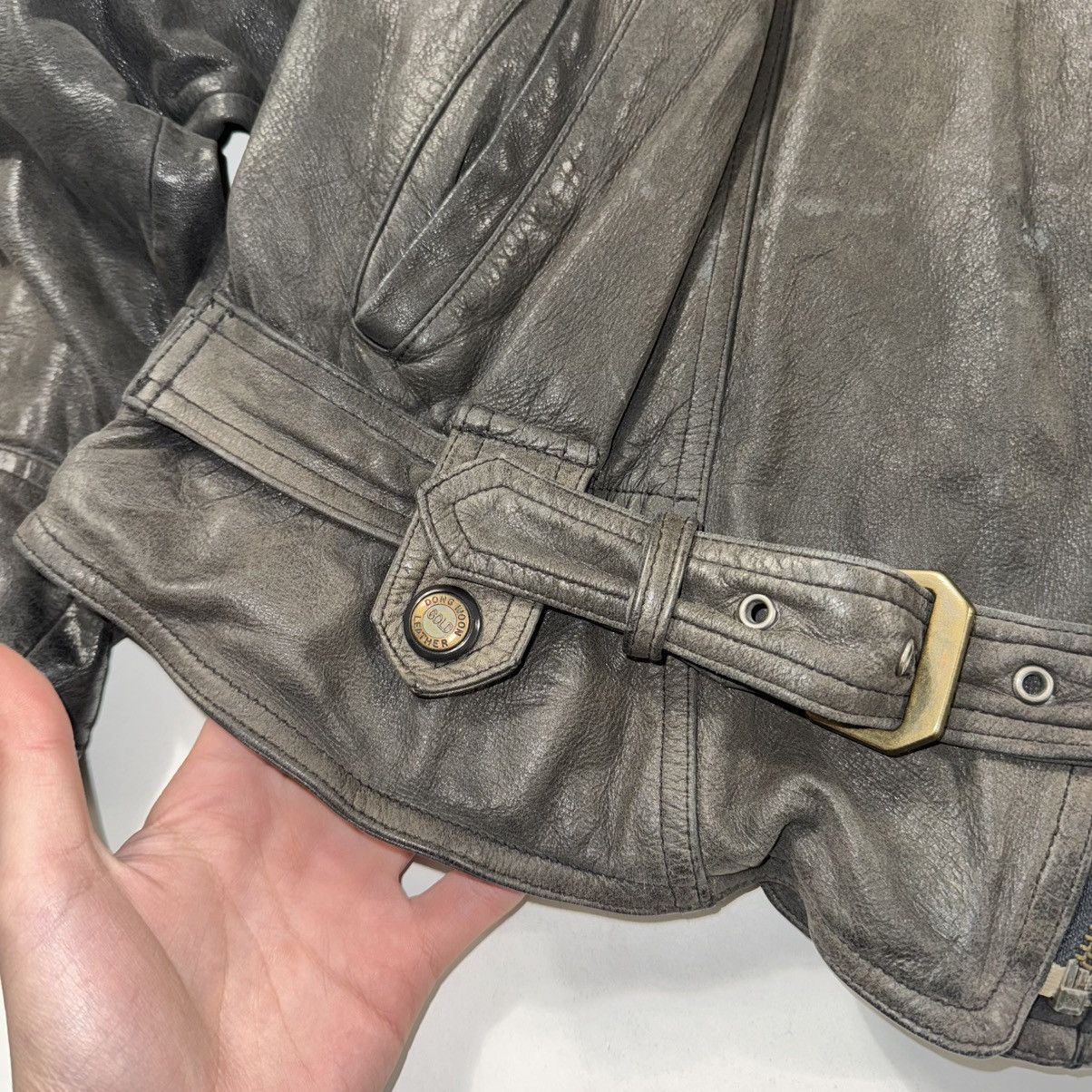 Japanese Brand × Vintage Vintage avant garde leather jacket cropped Size US L / EU 52-54 / 3 - 3 Thumbnail