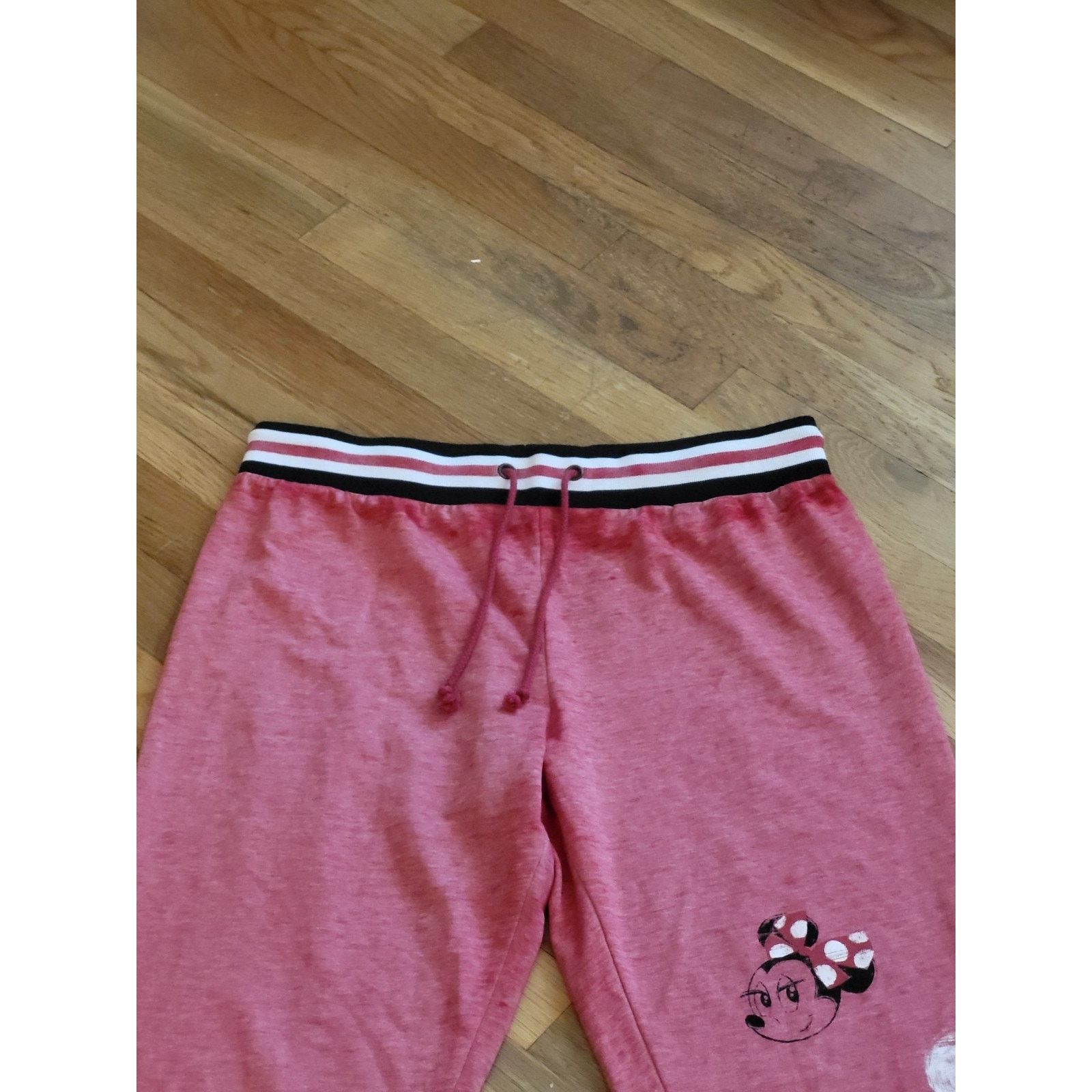 Disney Disney Parks Minnie Joggers Women’s Med Pink Heart Polka Dot Size 30" / US 8 / IT 44 - 5 Thumbnail