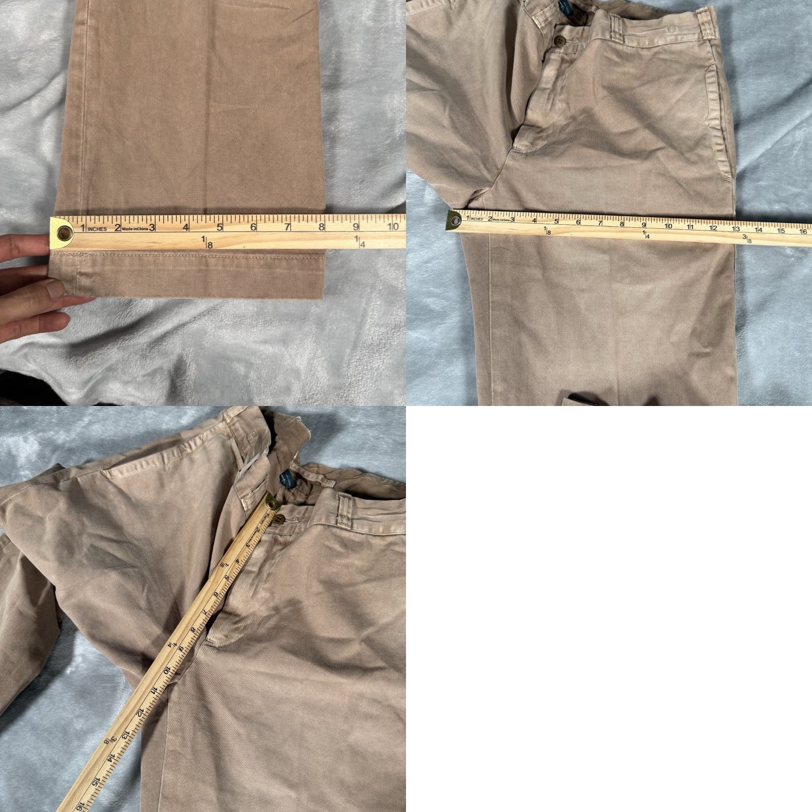 Polo Ralph Lauren VINTAGE Polo Ralph Lauren Pants Men 36x32 Khakis Beige Pockets Zip Front Slashed Pocket Canvas Cotton Mid Rise 10-12 In Regular 32 In Inseam Size US M / EU 48-50 / 2 - 9 Thumbnail
