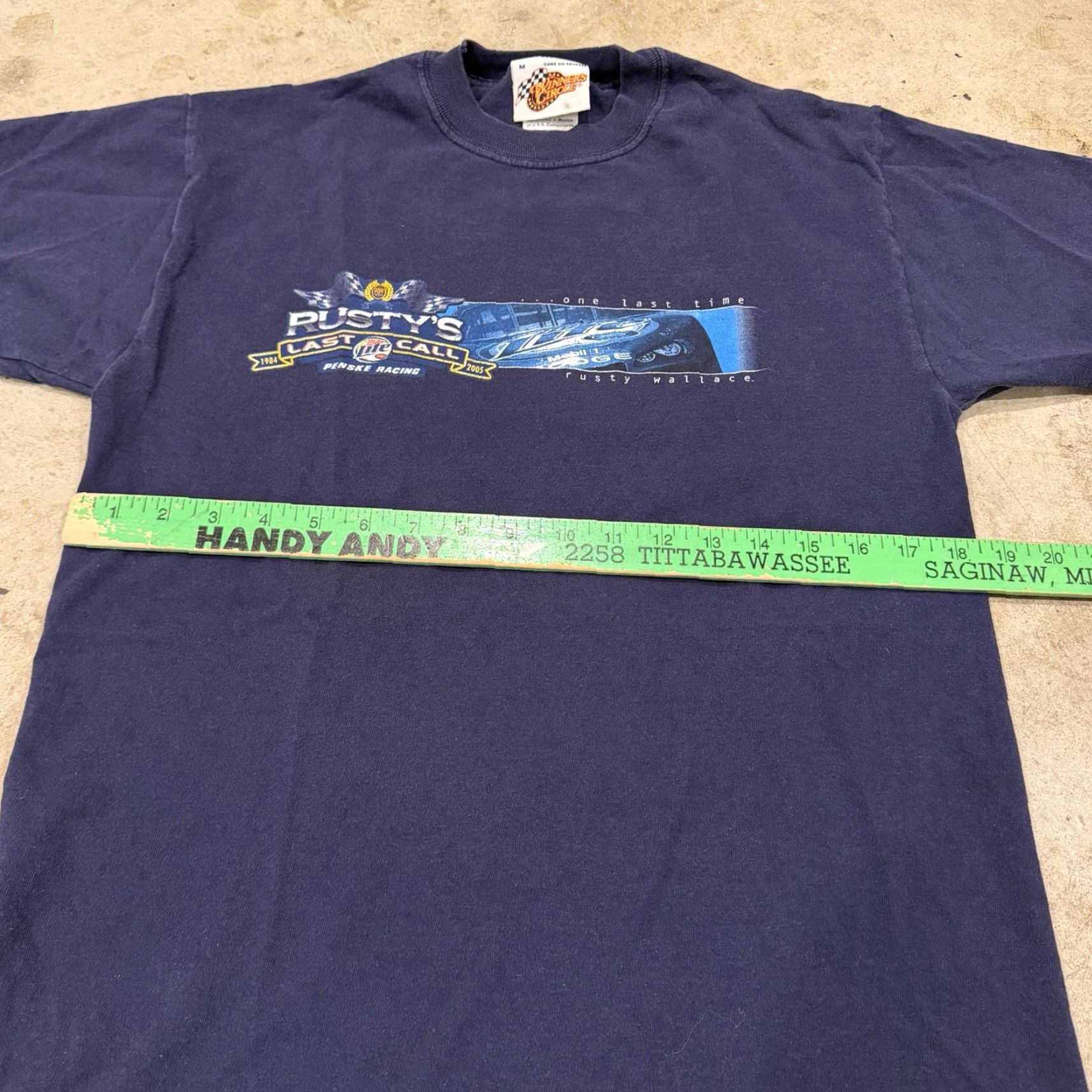 Rusty VINTAGE Rusty Wallace Penske Racing T Shirt Medium 2005 NASCAR Last Call Shirt Mens Blue 90s Cars Retro Nike Size US M / EU 48-50 / 2 - 5 Thumbnail