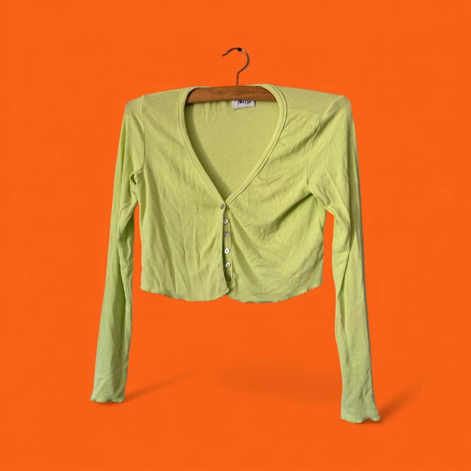 Other Princess Polly Lime Ribbed B/Up Crop AU 8 (US 4 / EU 36) Size S / US 4 / IT 40 - 1 Thumbnail
