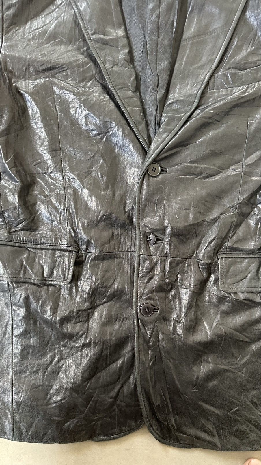 Other GRESHAM JAPANESE BRAND SHEEPSKIN LEATHER BLAZER Size US M / EU 48-50 / 2 - 2 Thumbnail