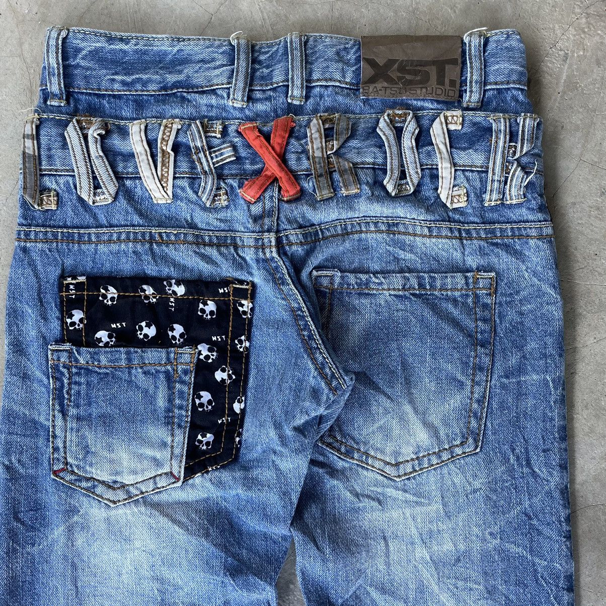 Hysteric Glamour 2000s Batsu Studio Skull Poem Double Waist Punk Jeans Size US 29 - 18 Thumbnail