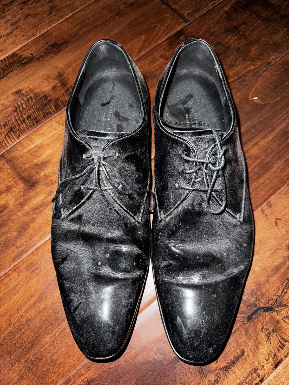 Armani black formal shoes online