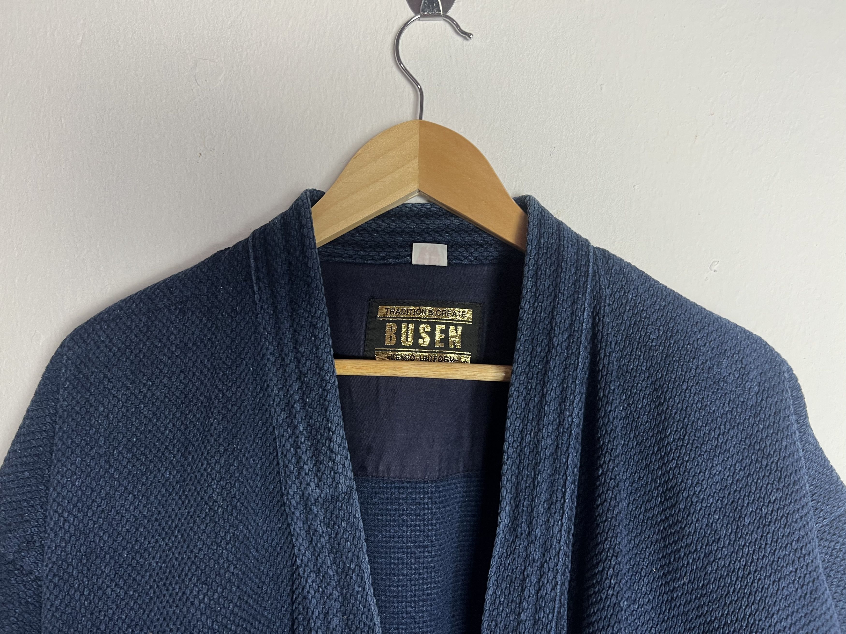 Japanese Brand Vintage Kendo Busen Dyed Indigo Kimono Size US L / EU 52-54 / 3 - 2 Thumbnail