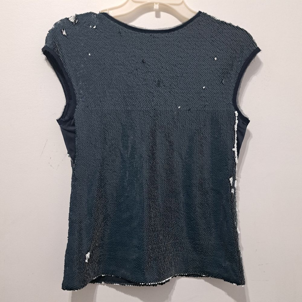 Other Worth New York Sequins Silk Holiday Top Size 2 Navy/White NWTWorth New York Seq Size XS / US 0-2 / IT 36-38 - 14 Thumbnail