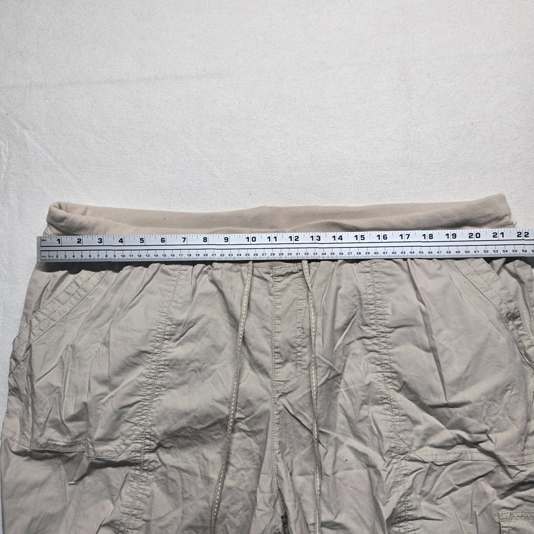 Vintage Vintage Est 1946 Denim Tan Bermuda Shorts Women's 22W High-Rise Casual Travel Activewear Pockets Stretch Size 40" / US 18 - 4 Thumbnail