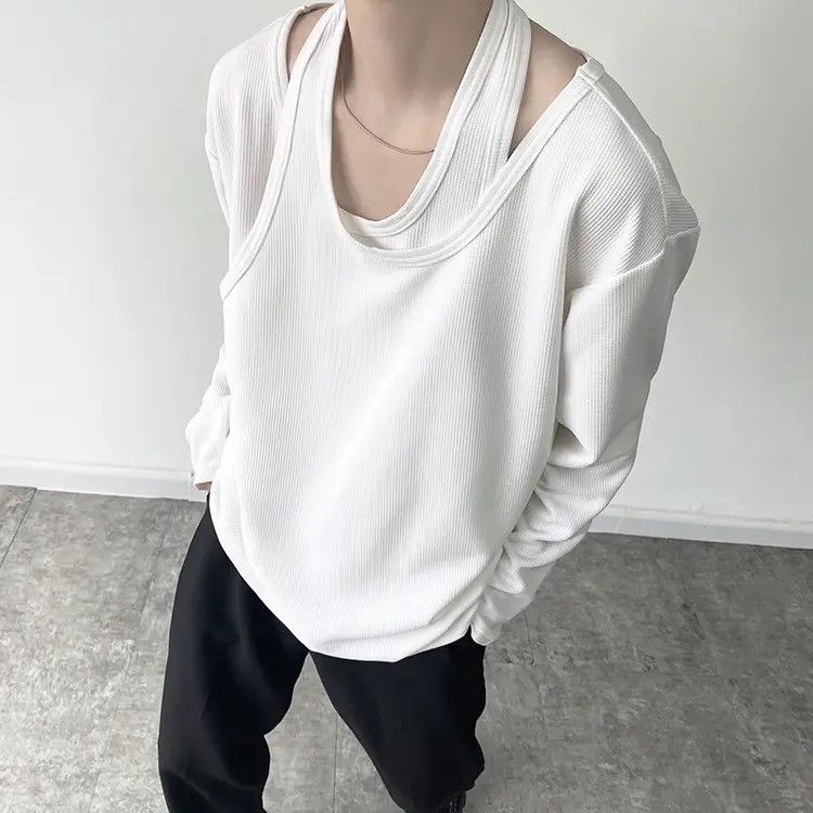 Vintage Korean fashion style long sleeve halter T-shirt Size US M / EU 48-50 / 2 - 4 Thumbnail