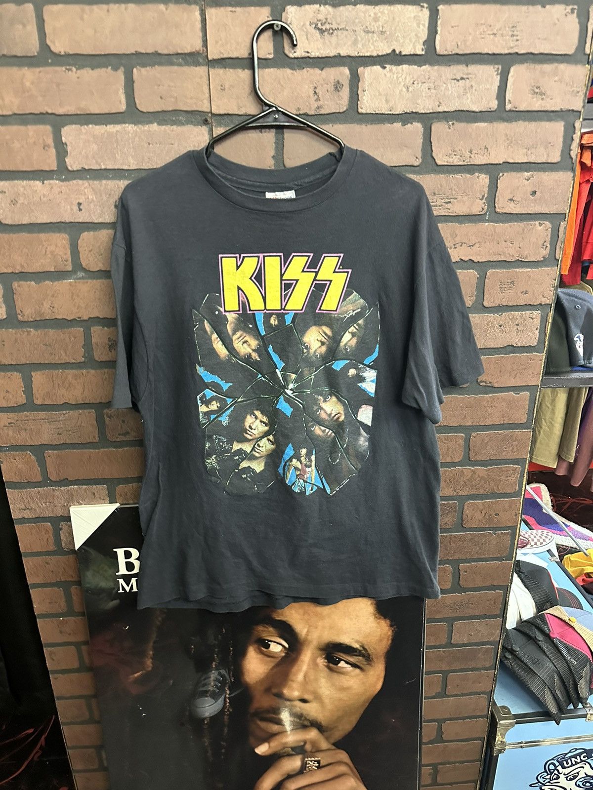 image of Vintage 1988 Kiss Crazy Nights World Tour Tee in Black, Men's (Size XL)