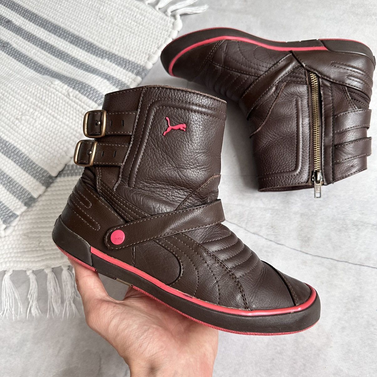 Jil Sander × Puma 00s Puma Boxing Biker Racing Moto Boots Shoes McQueen Vibe Size US 7.5 / IT 37.5 - 7 Thumbnail