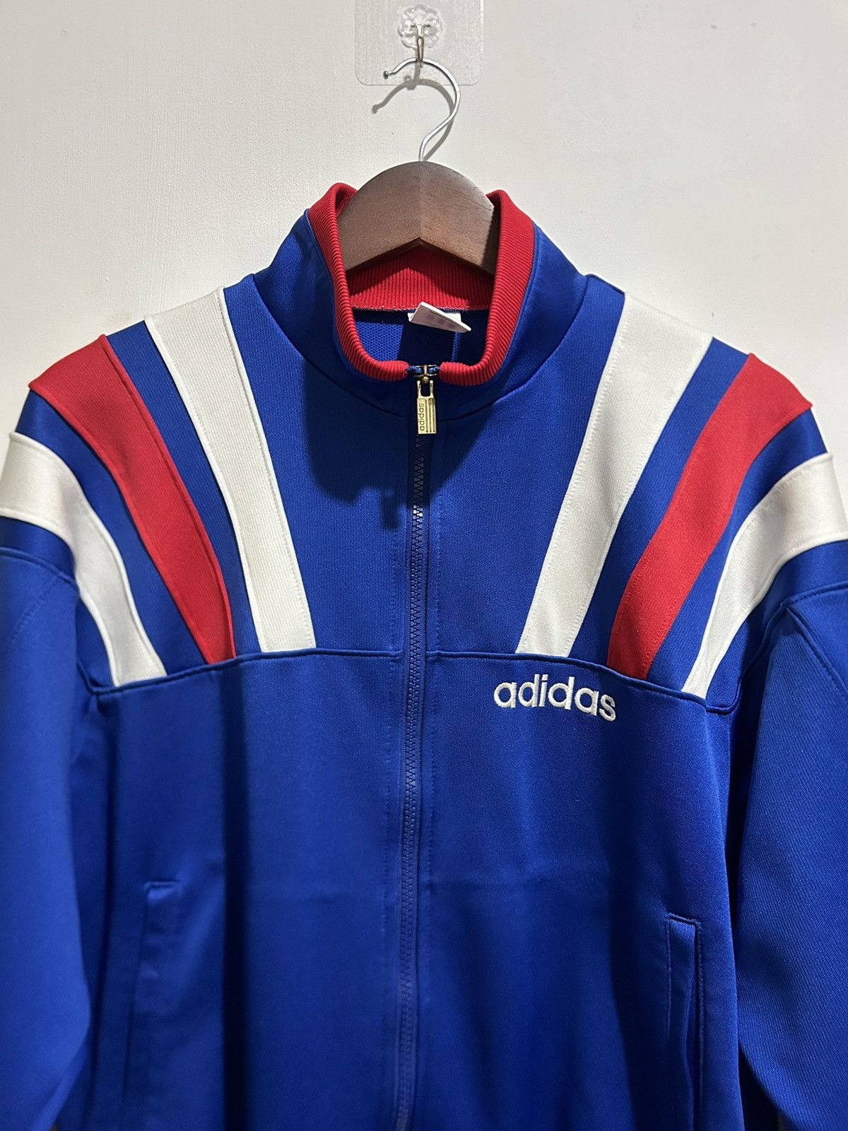 Adidas Vintage 1980s Adidas Descente 3 Stripes Track Jacket Size US L / EU 52-54 / 3 - 7 Thumbnail