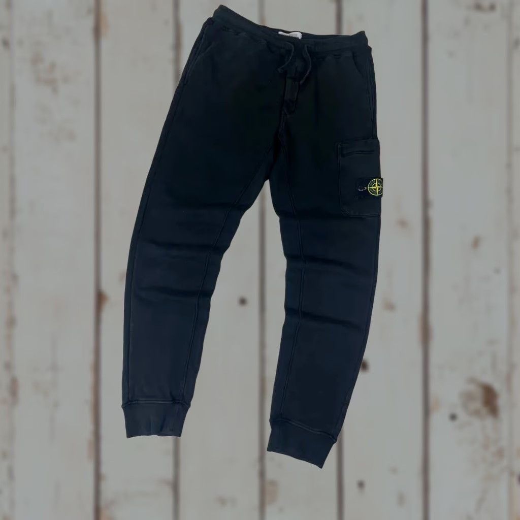 Stone Island Stone Island Fleece Garment Dyed Cargo Pants Sweatpants Men Size M Black Size US 31 - 1 Thumbnail