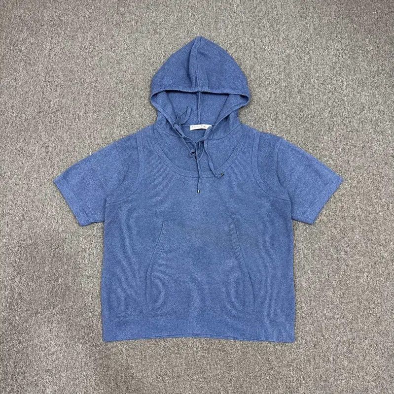 Dior Dior Blue Cotton Men's Short Sleeve Hoodie 0089 Size US M / EU 48-50 / 2 - 1 Thumbnail