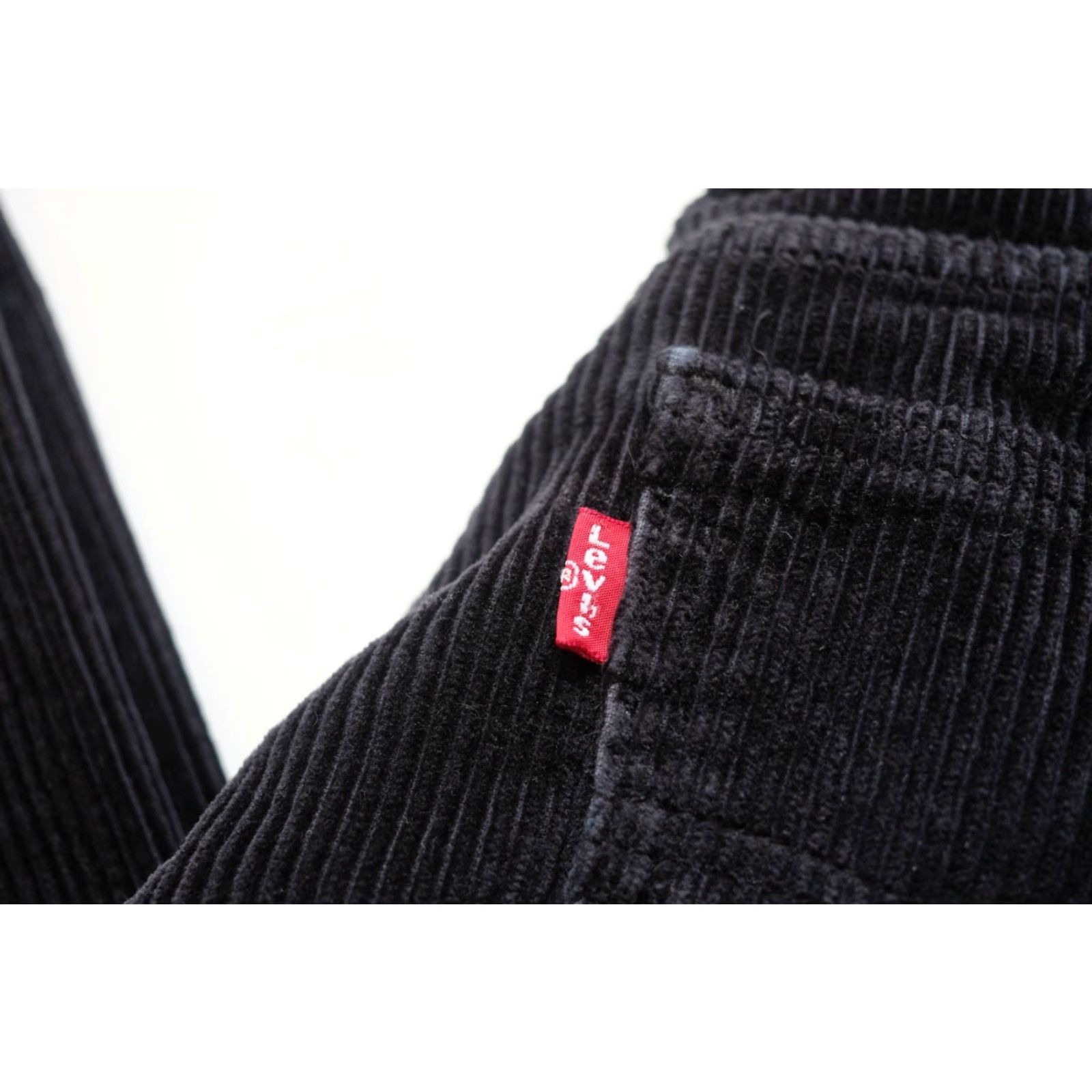 Levi's VINTAGE LEVI’S STRAUSS CORDUROY BLACK PANTS 90s Y2K RETRO CORE JEANS 2007 MEN 29x30 Size US 29 - 4 Thumbnail