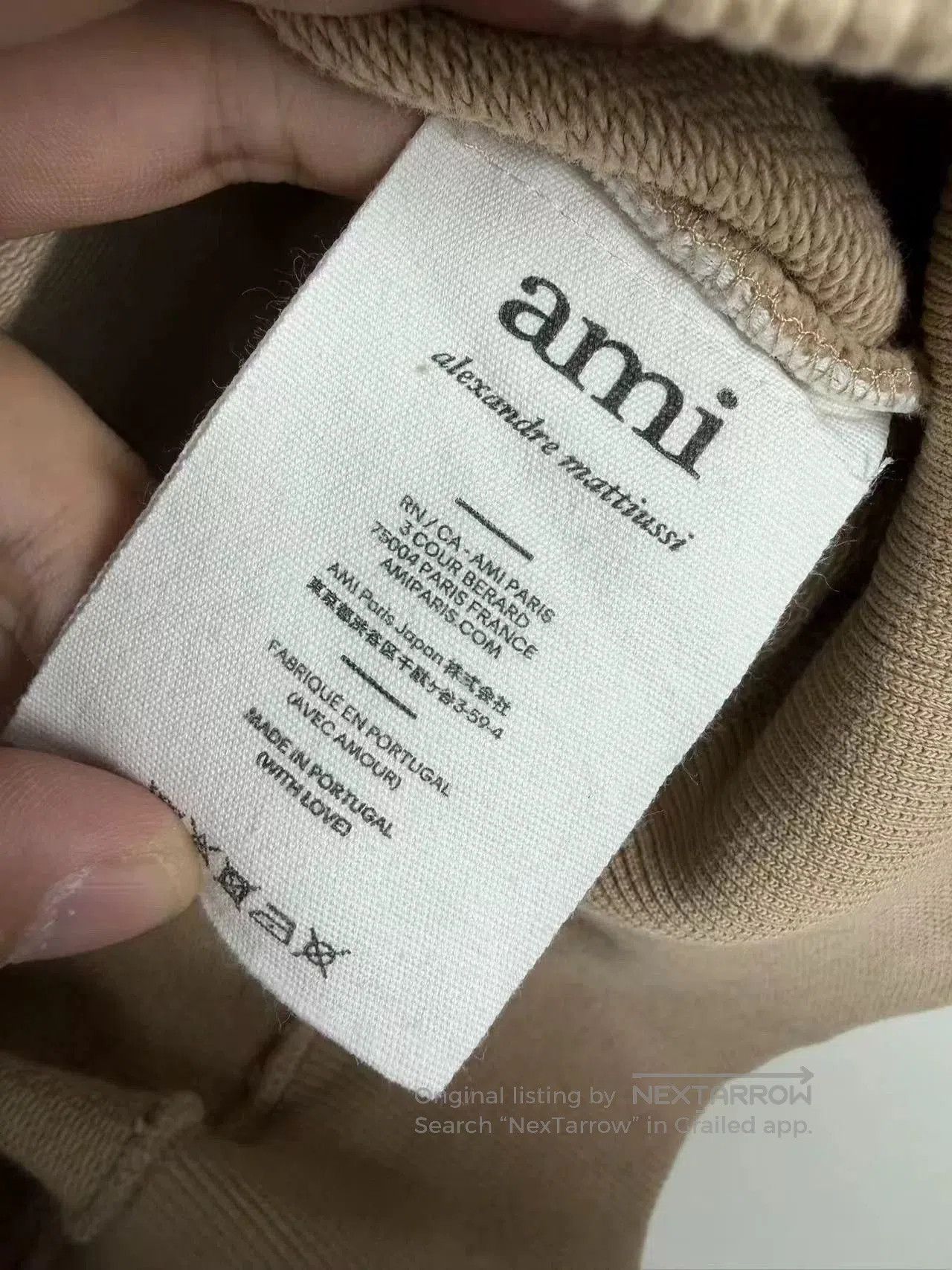 AMI Ami Khaki Embroidered Heart Sweatshirt. Size S / US 4 / IT 40 - 2 Thumbnail