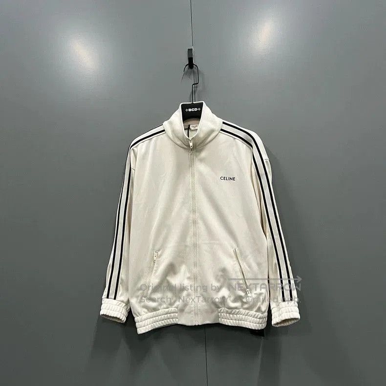 Celine Side Stripe Logo Zip Jacket.