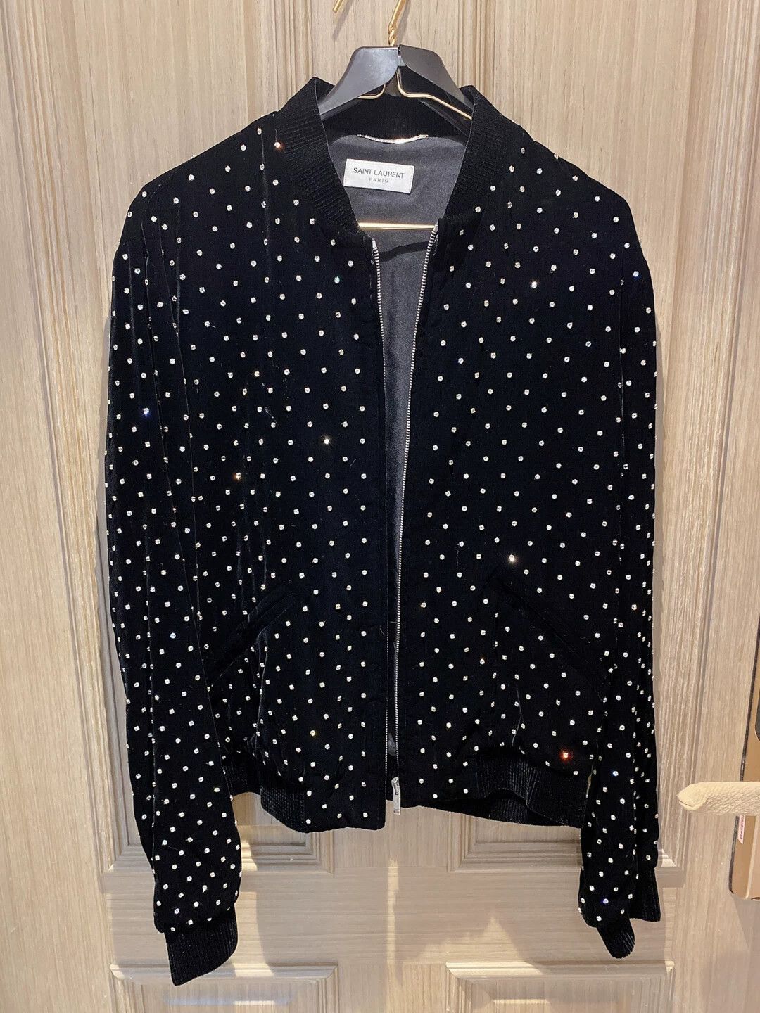 Saint Laurent Paris Saint Laurent Paris Velvet shiny diamond jacket Size US M / EU 48-50 / 2 - 1 Thumbnail