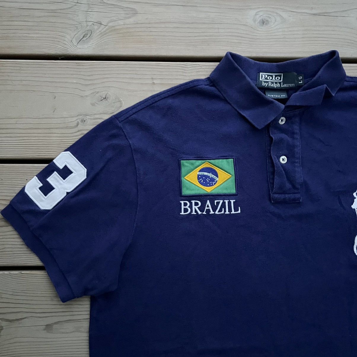 Polo Ralph Lauren Polo Ralph Lauren VTG 00s Big Pony Chief Keef Brazil Polo Size US L / EU 52-54 / 3 - 5 Thumbnail