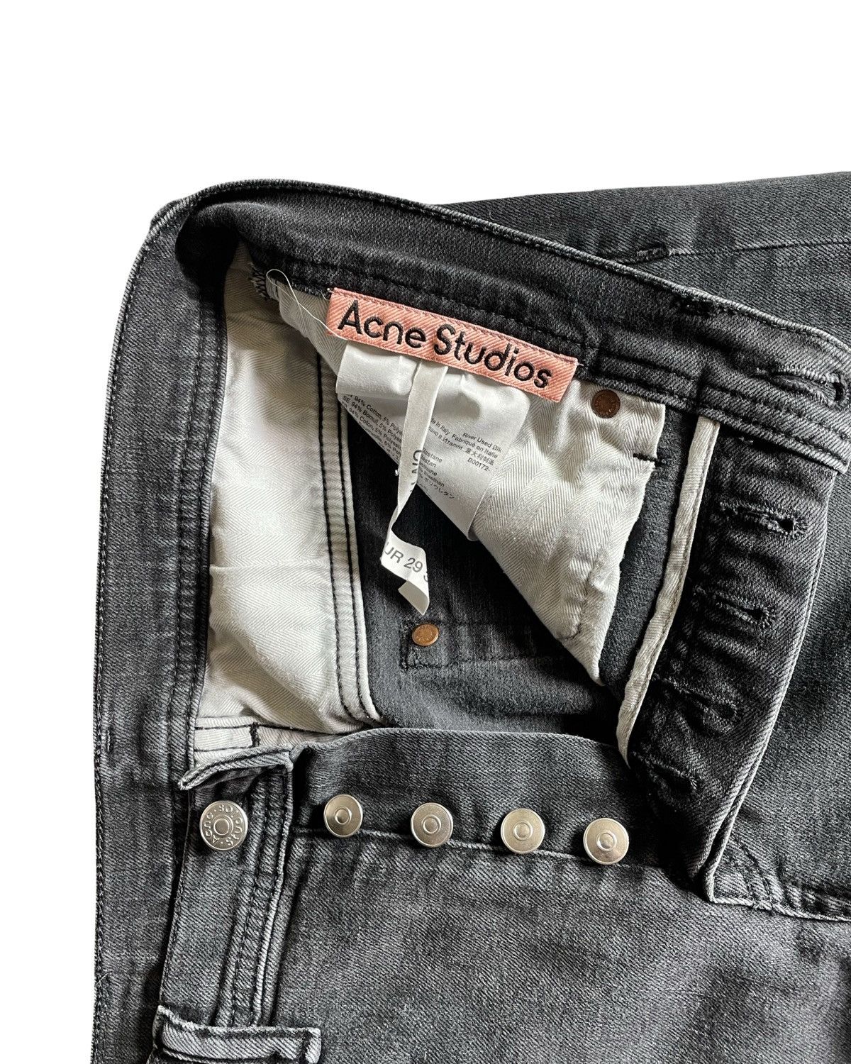Acne Studios Acne Studios Grey Washed Jeans Size US 29 - 3 Thumbnail