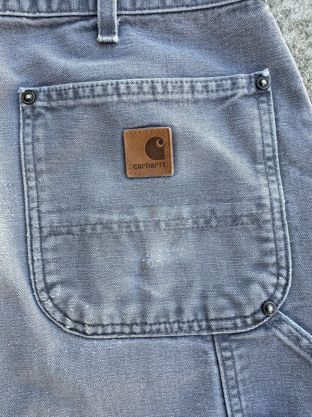 Carhartt × Vintage Carhartt B136 Grey Double Knee Size US 36 / EU 52 - 5 Thumbnail