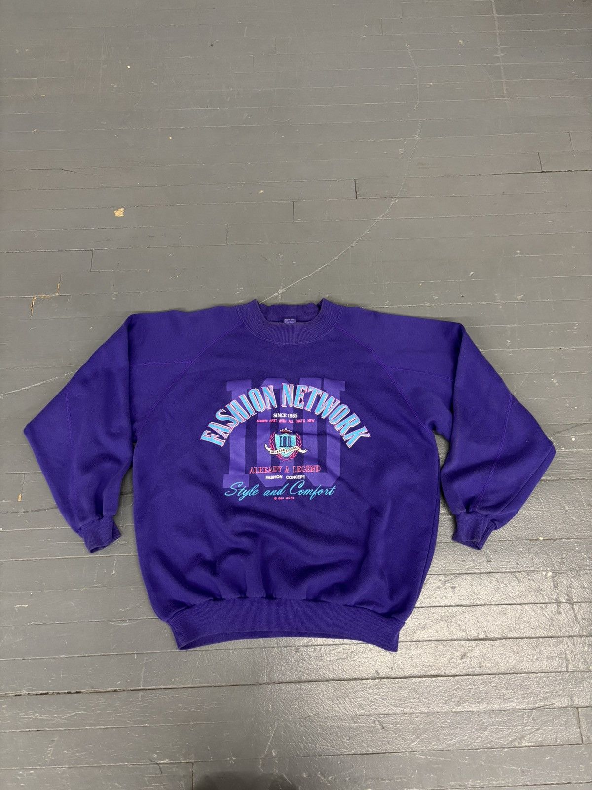 Vintage 90s vintage fashion network sweatshirt Size XL / US 12-14 / IT 48-50 - 1 Thumbnail