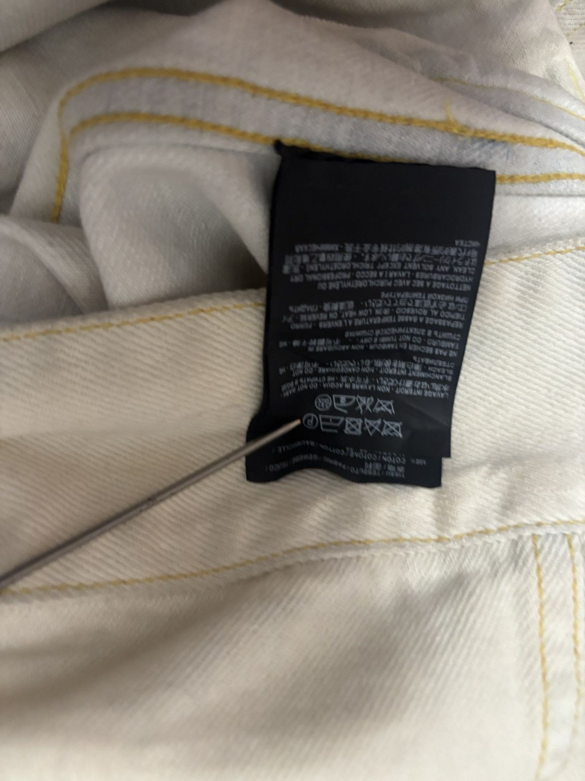 Saint Laurent Paris Saint Laurent White Denim Trucker Jacket Size XXL / US 16-18 / IT 52-54 - 8 Thumbnail