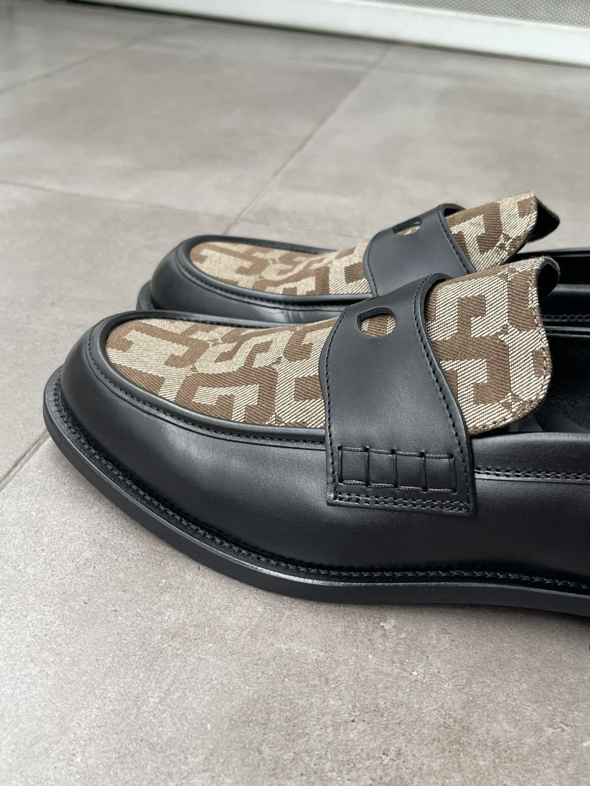 GCDS !DS! SS24 GCDS Wirdo Monogram Black Brown Loafers Size US 12 / EU 45 - 9 Thumbnail