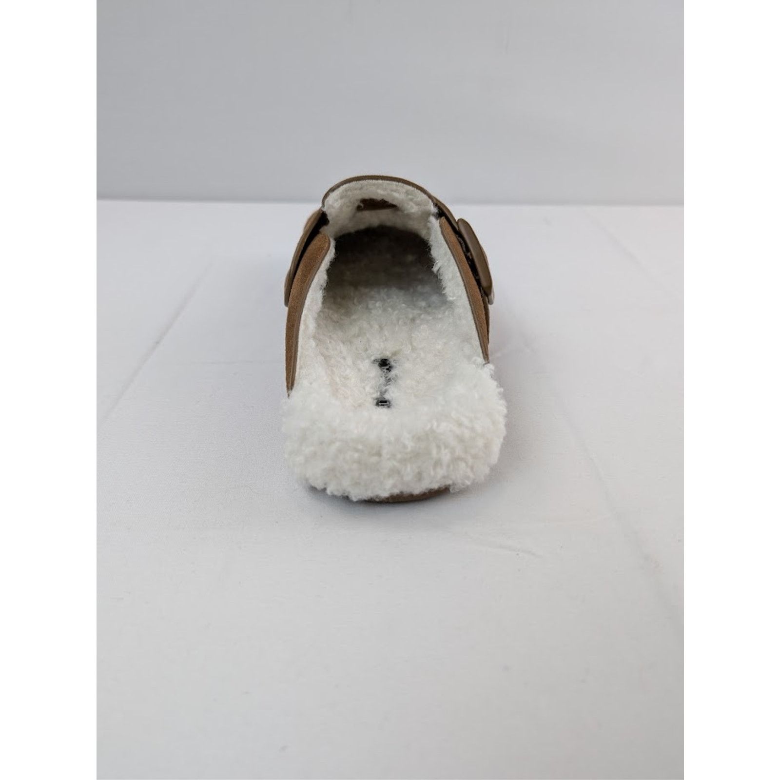 Balenciaga o1rshd1 Suede Shearling Sunday Mules in Beige/Off White Size US 9 / EU 42 - 12 Thumbnail