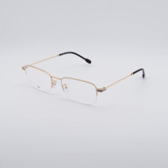FRED Fred FG50007U 030 Eyeglasses Gold 56mm Rectangle Frame Size ONE SIZE - 7 Thumbnail
