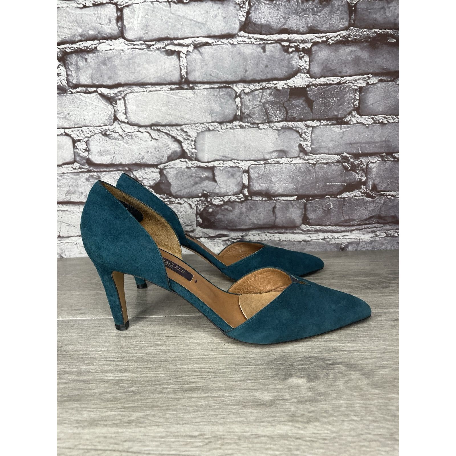 Other Parallele Blue Suede Leather Pointed Toe Stilettos Heels Wom Size US 7.5 / IT 37.5 - 18 Thumbnail