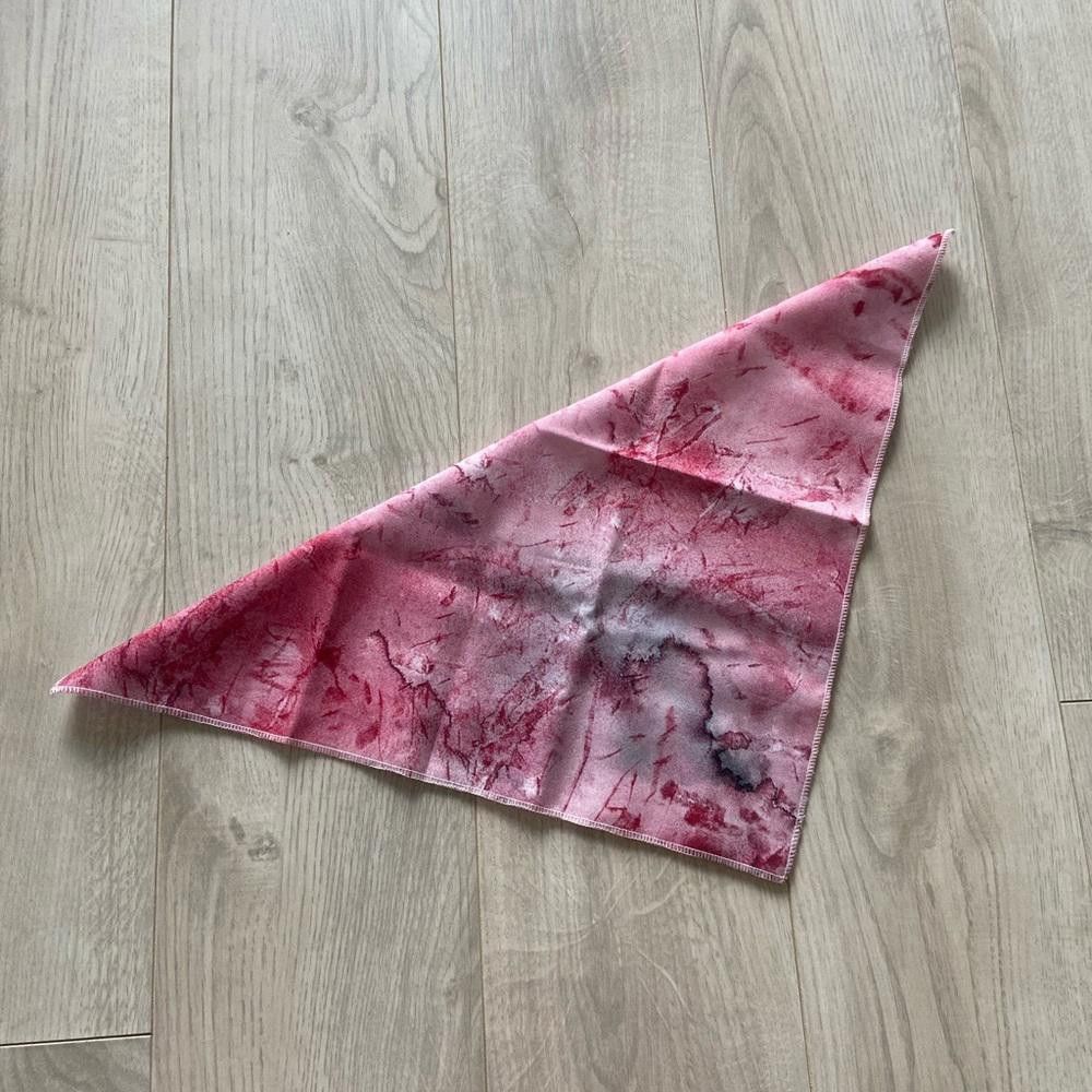 Designer Pink Watercolor Mark Dog Bandana Size ONE SIZE - 1 Thumbnail