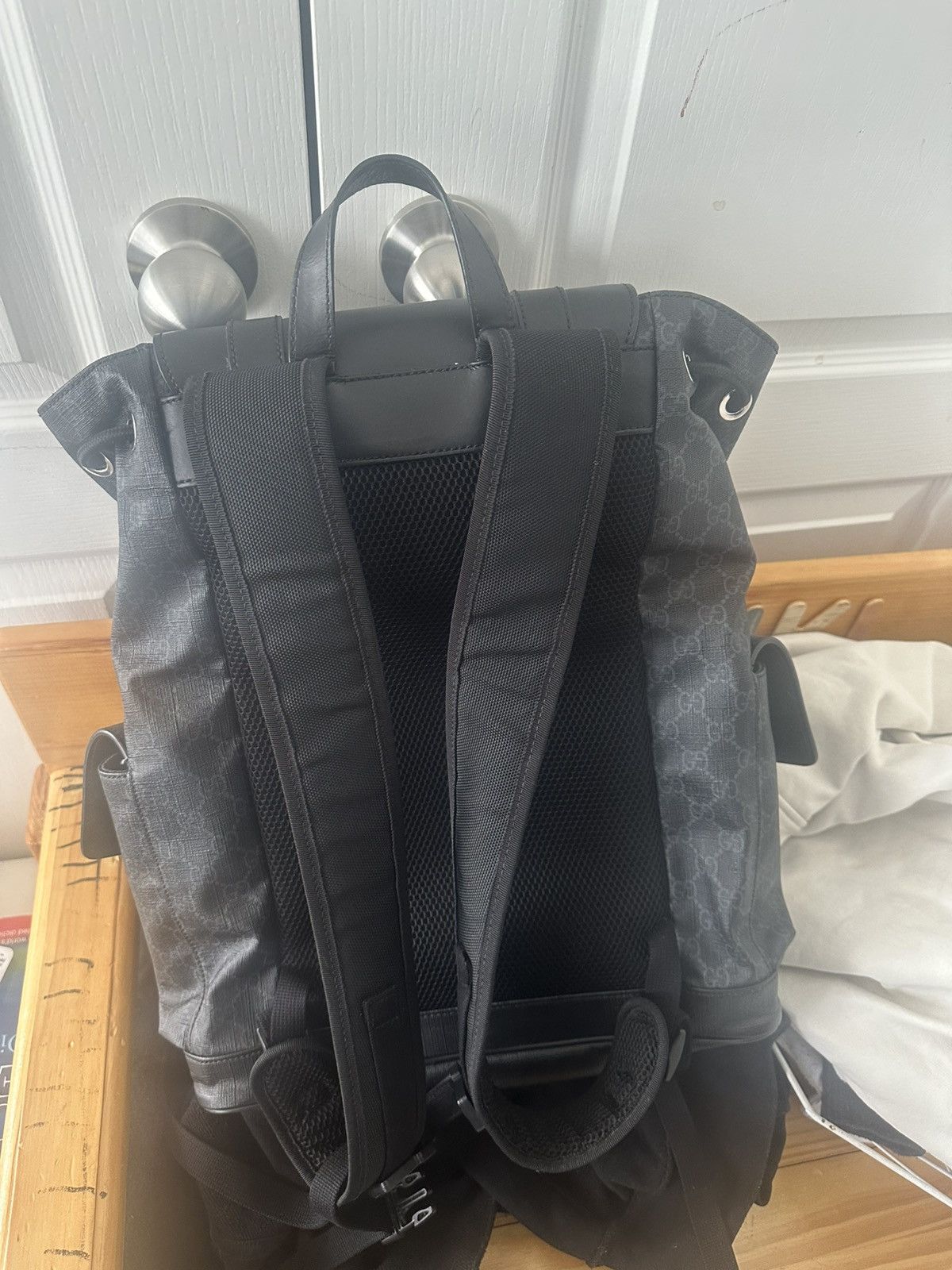 Gucci Gucci Black Supreme GG Monogram Backpack Size ONE SIZE - 6 Thumbnail
