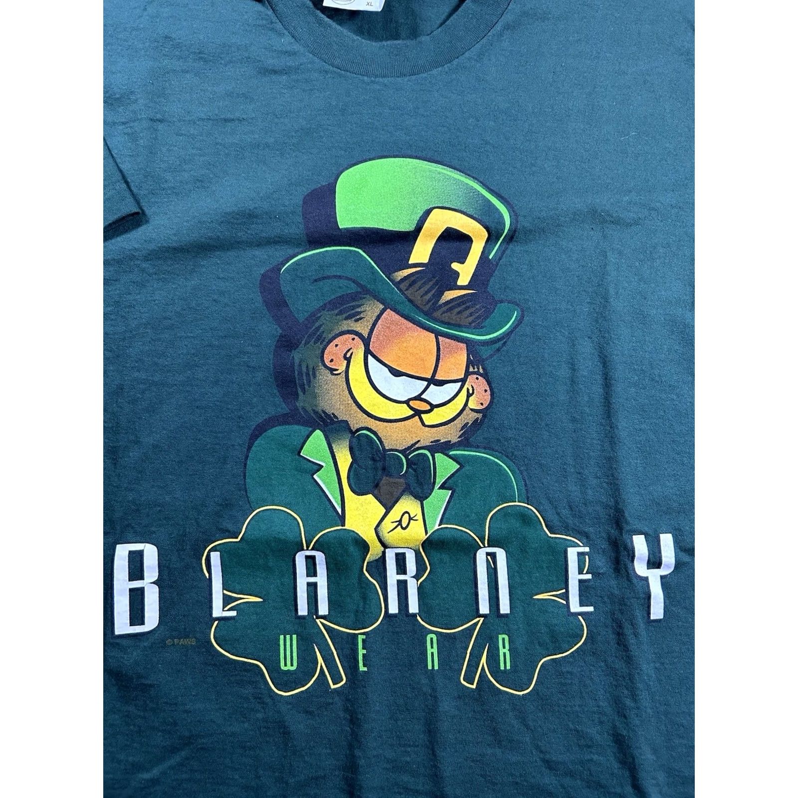 Vintage VINTAGE Garfield Blarney Wear St. Patrick’s Day Shirt Paws Size XL 90s Green Mens Shirt Size US XL / EU 56 / 4 - 2 Thumbnail