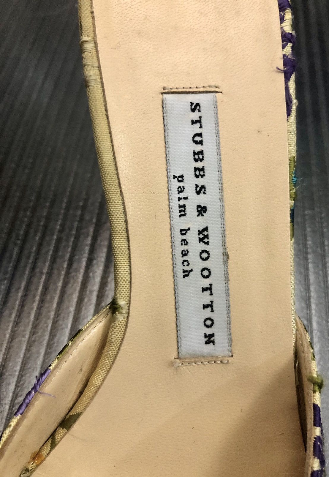 Stubbs & Wootton Stubbs & Wooton 🇮🇹 Palm Beach Embroidered Derby Wedge Sandal Size US 7 / IT 37 - 9 Thumbnail
