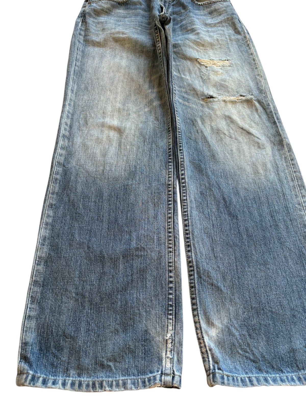 Levi's Vintage 90s Levis 502 Mud Wash Ripped Loose Baggy Jeans Size US 30 / EU 46 - 6 Thumbnail
