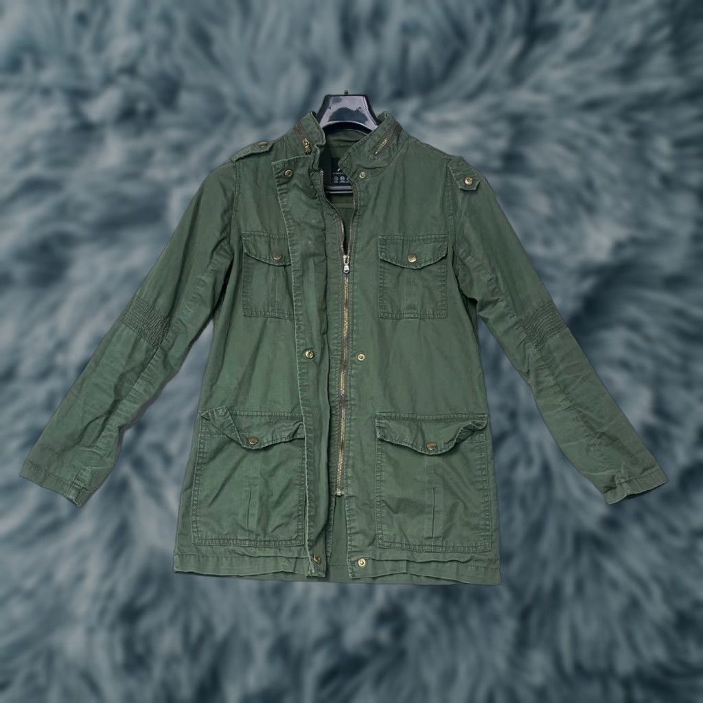 Vintage **Atmosphere Green Military Style Jacket Women Size 8** User: Atmosphere Green Military Style Jacket Women Size 8 Size M / US 6-8 / IT 42-44 - 1 Thumbnail