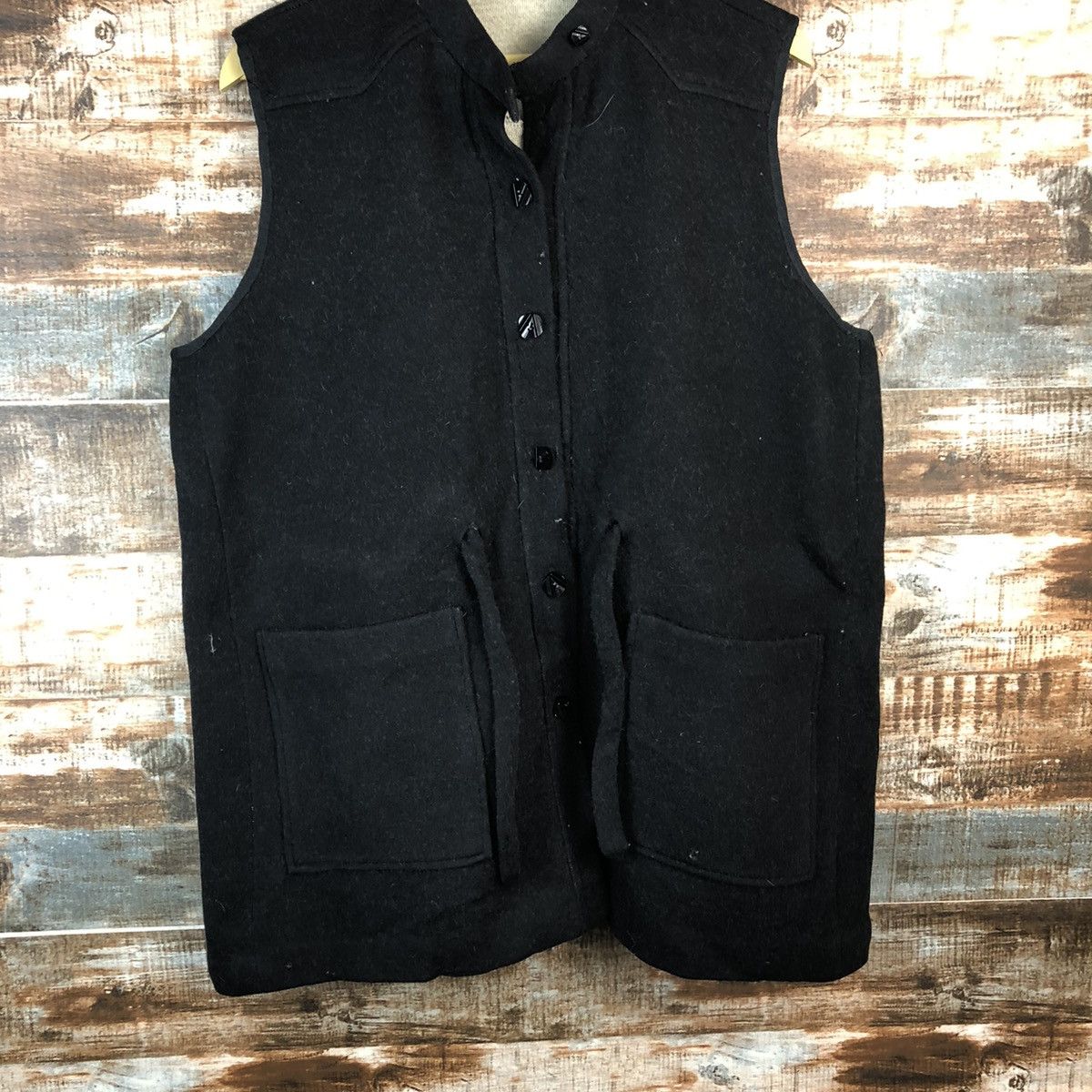 Homespun Knitwear × Japanese Brand Japanese Brand Black Vest #968 Size L / US 10 / IT 46 - 2 Thumbnail